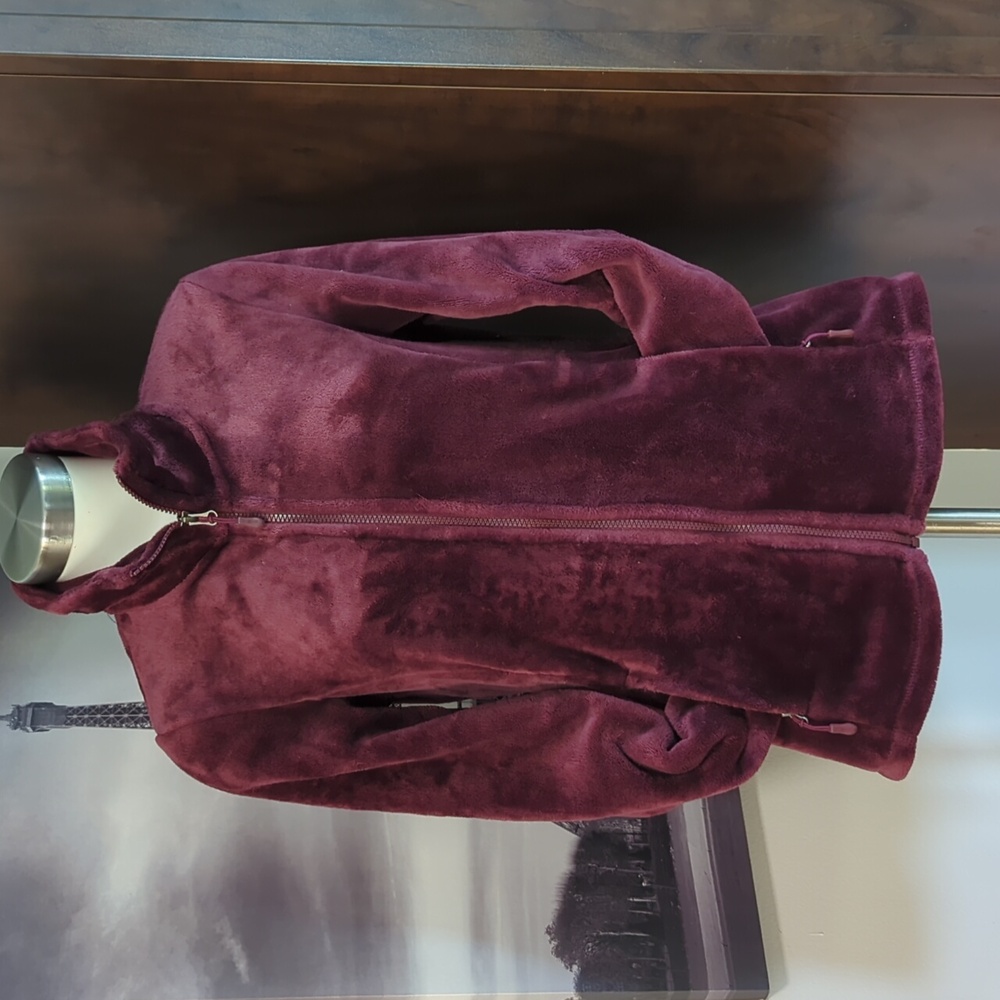Women's Plush Burgundy Jacket